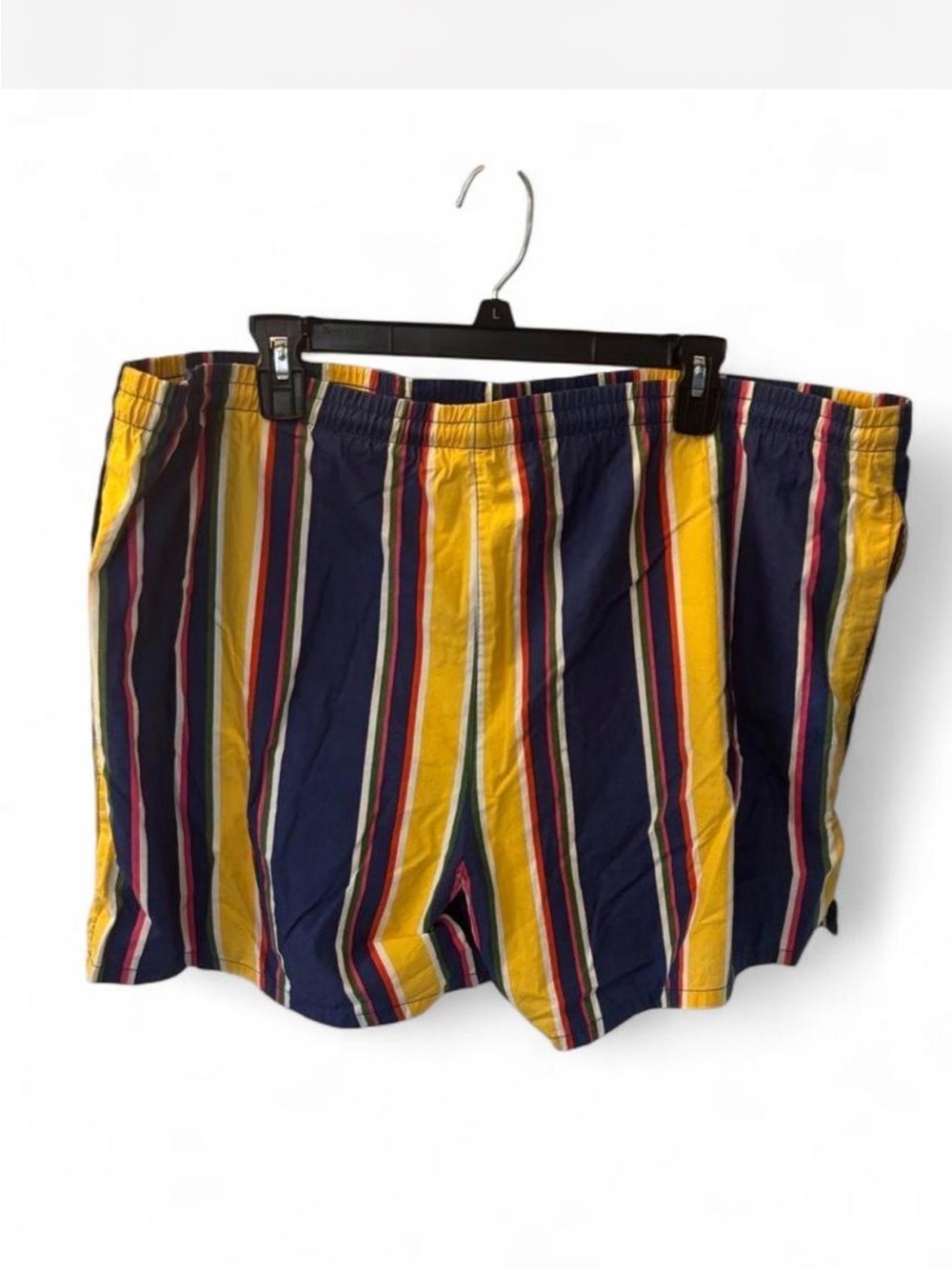 Vintage Polo Sport Ralph Lauren Multi Striped Swim Shorts Green Pony Logo 90s - Picture 3 of 7
